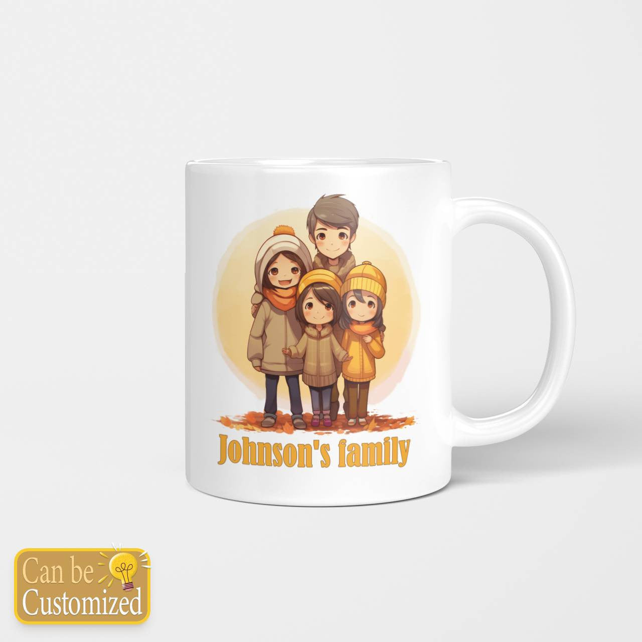 Personalized Your Family's Name for Four Peoples Mug