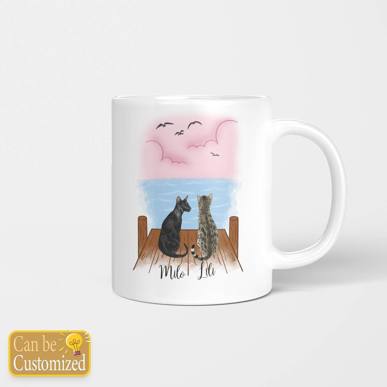Personalize For 1 Cat - 2 Cat Mug
