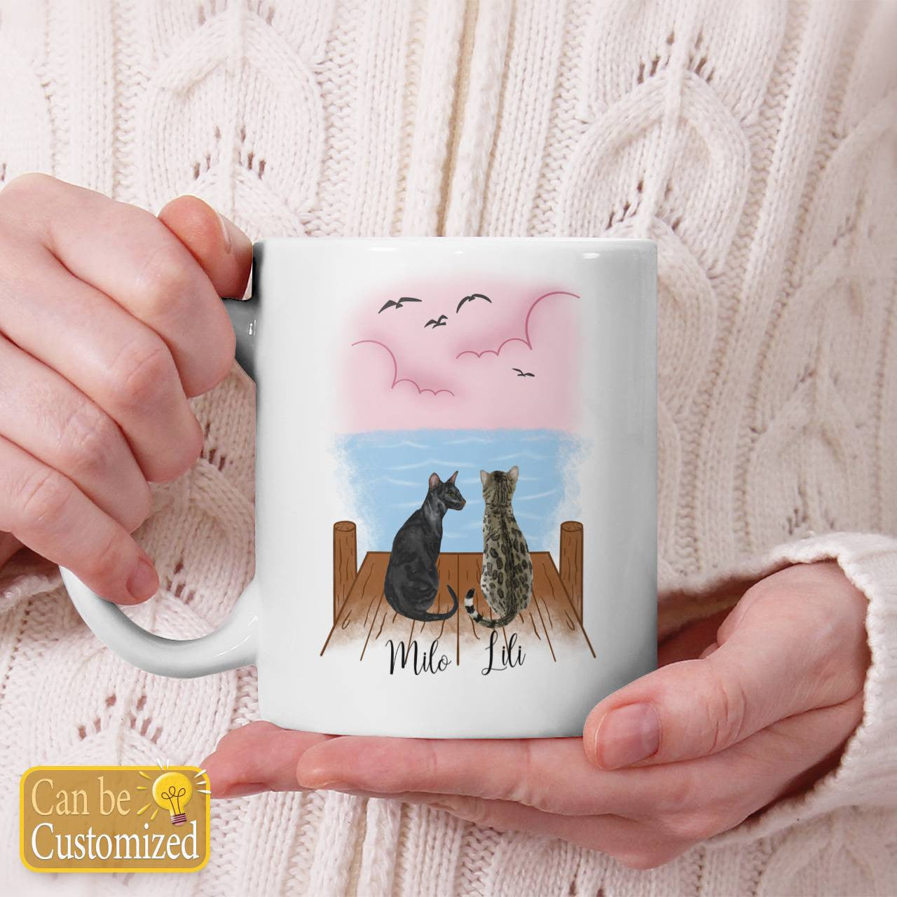Personalize For 1 Cat - 2 Cat Mug