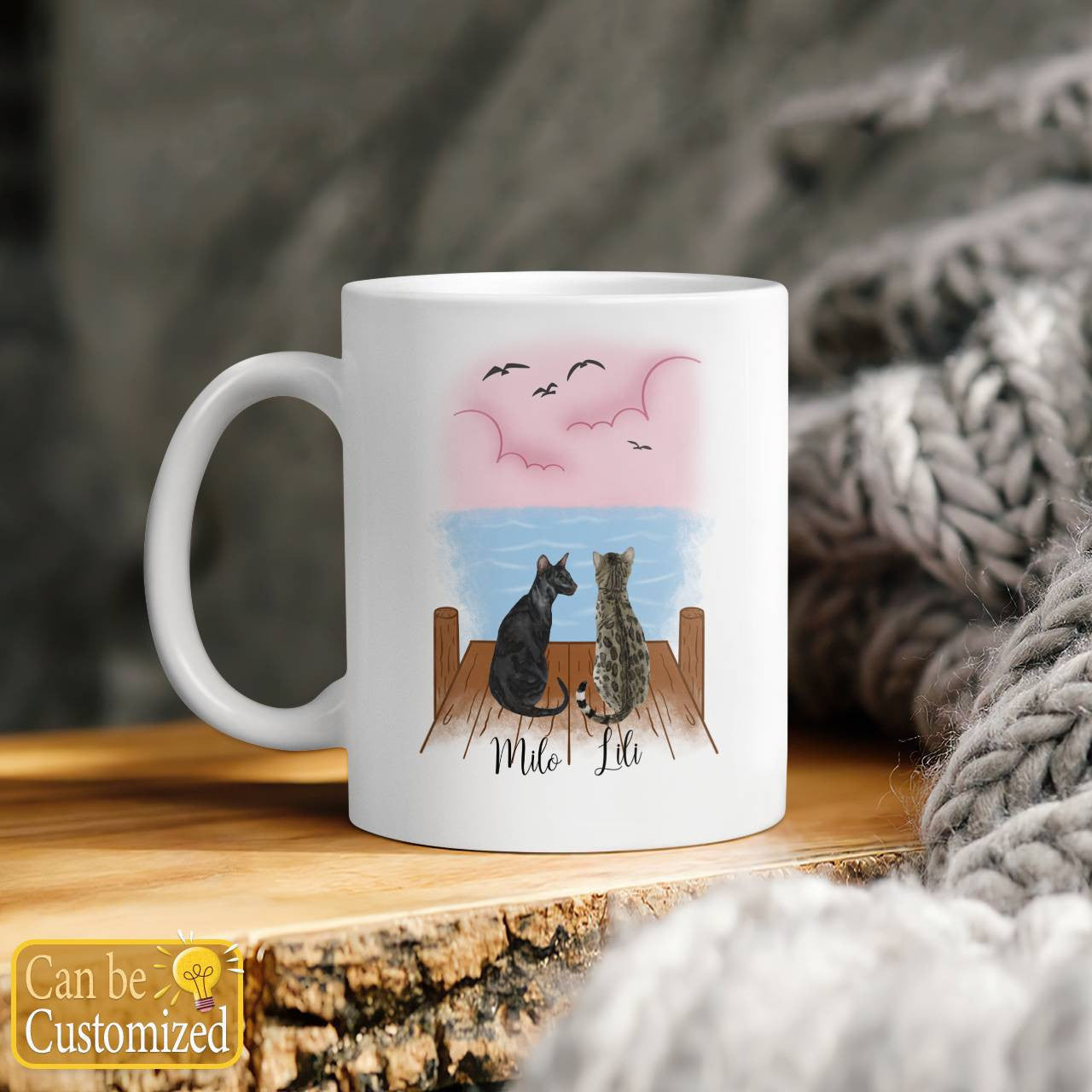 Personalize For 1 Cat - 2 Cat Mug