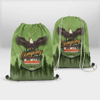 Camping Time Drawstring Bag