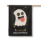 Happy Halloween Ghost Skull House Flag
