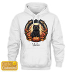Halloween Cat Hoodie with Name