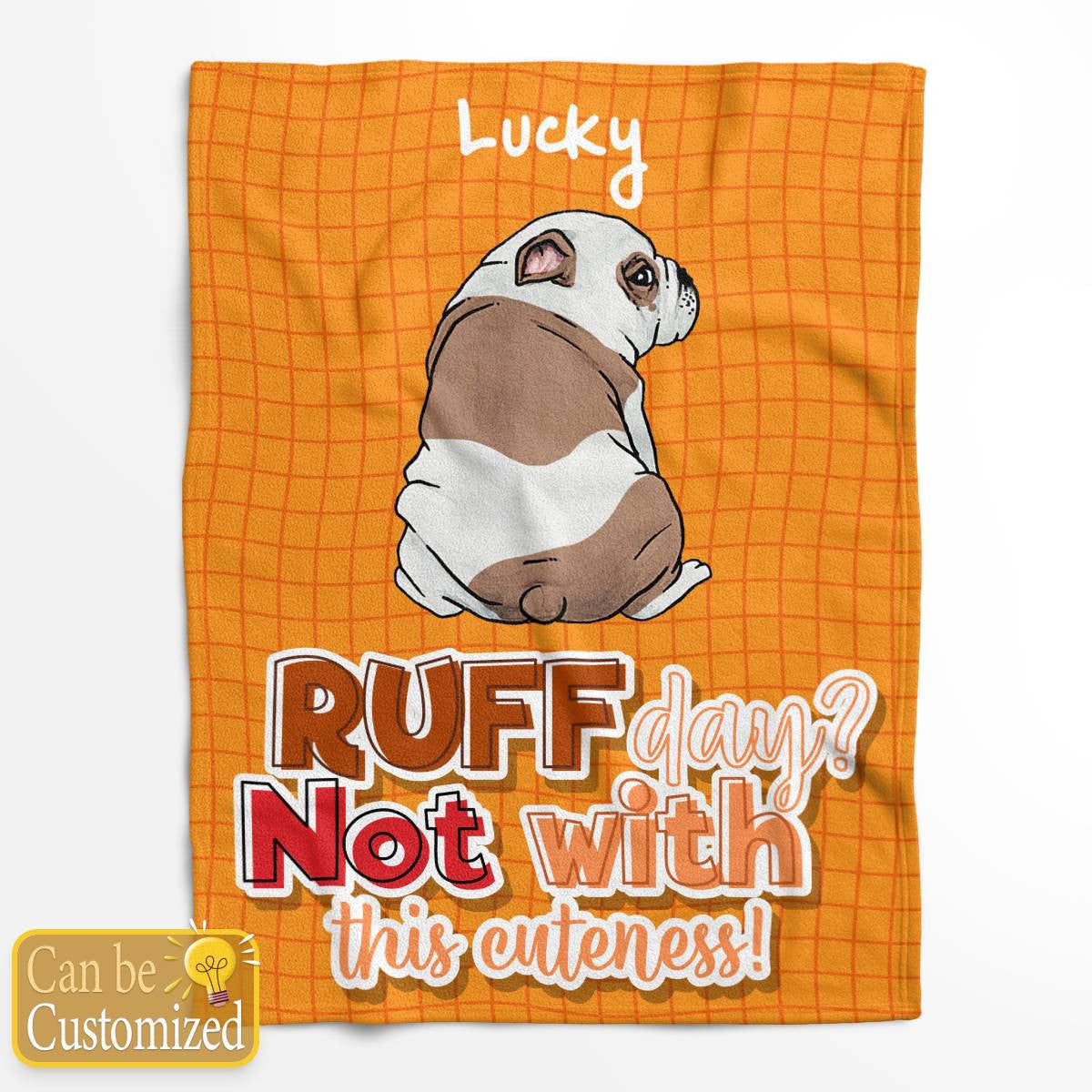 Ruff Day - Not with This Cuteness Fleece Blanket