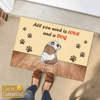 All You Need is LOVE and a DOG Door Mat