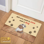 All You Need is LOVE and a DOG Door Mat