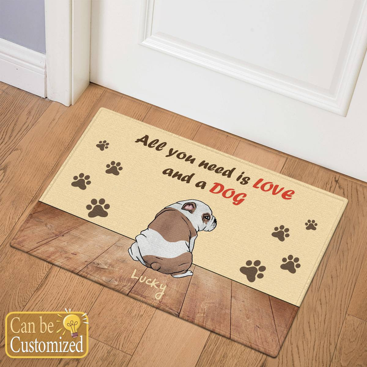 All You Need is LOVE and a DOG Door Mat