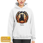 Halloween Cat Hoodie with Name