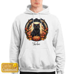 Halloween Cat Hoodie with Name