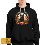 Halloween Cat Hoodie with Name