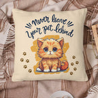 "Never leave your pet behind" Quotes Round Beach Towel