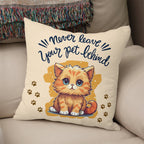 "Never leave your pet behind" Quotes Round Beach Towel