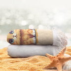 "Never leave your pet behind" Quotes Round Beach Towel