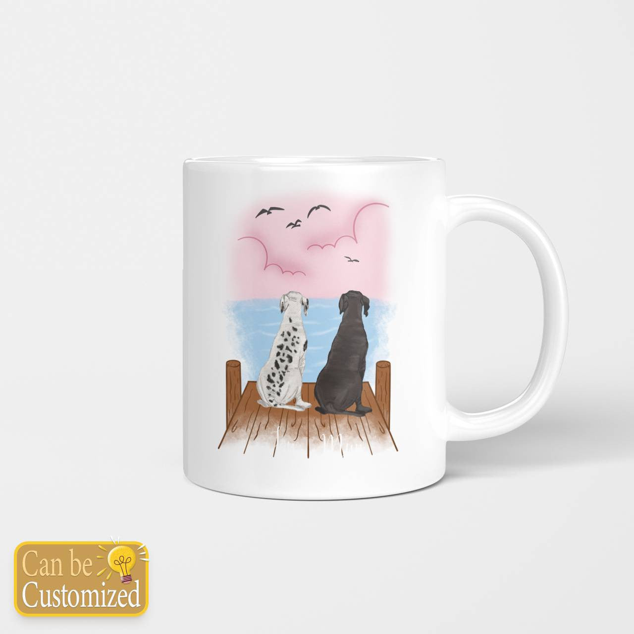 Personalize For 2 Dogs Mug