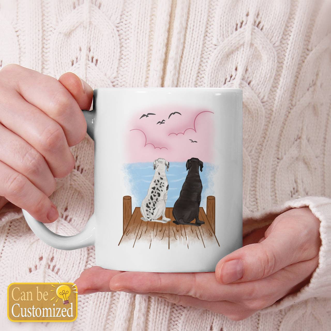 Personalize For 2 Dogs Mug