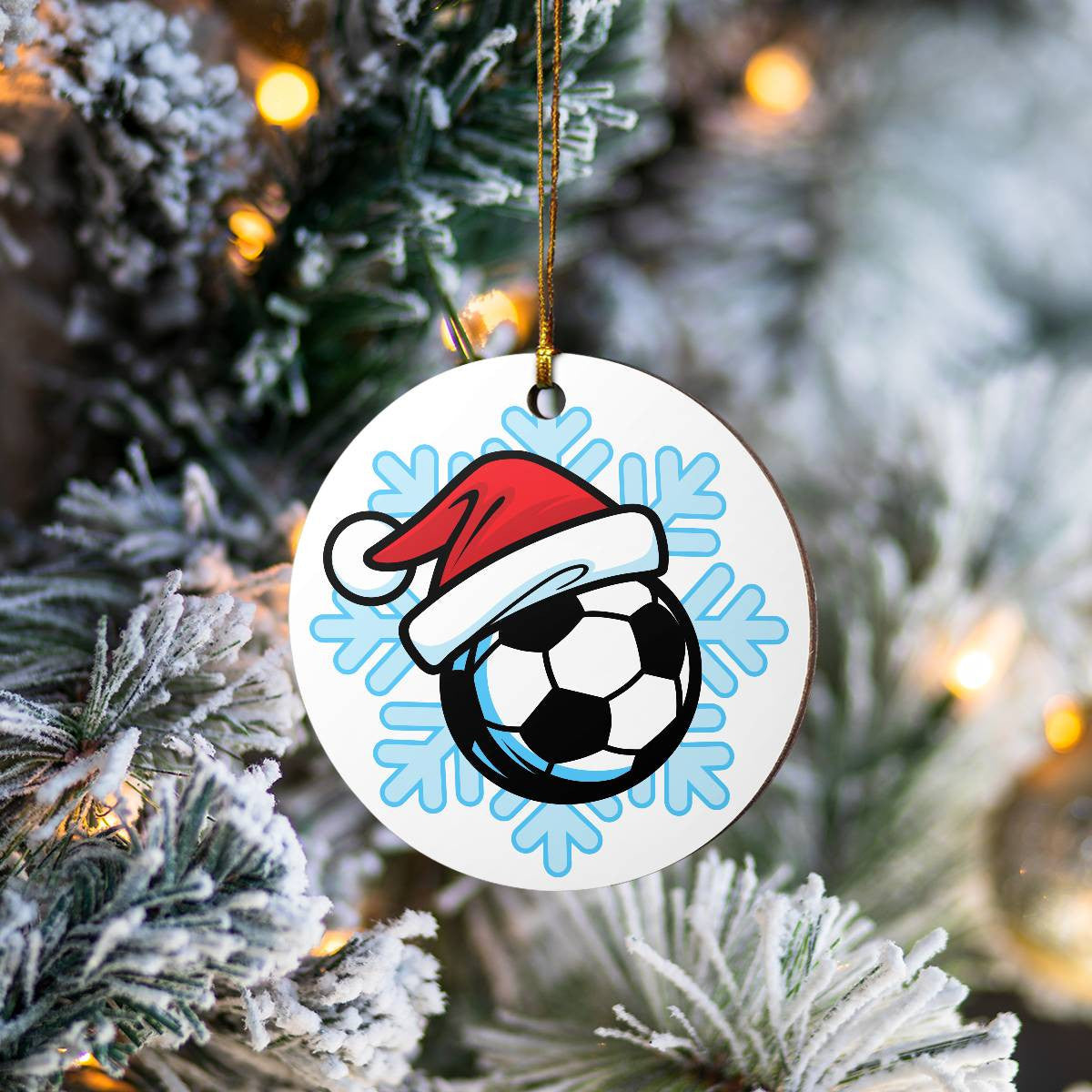 Football Snow Ornament