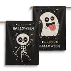 Happy Halloween Ghost Skull House Flag