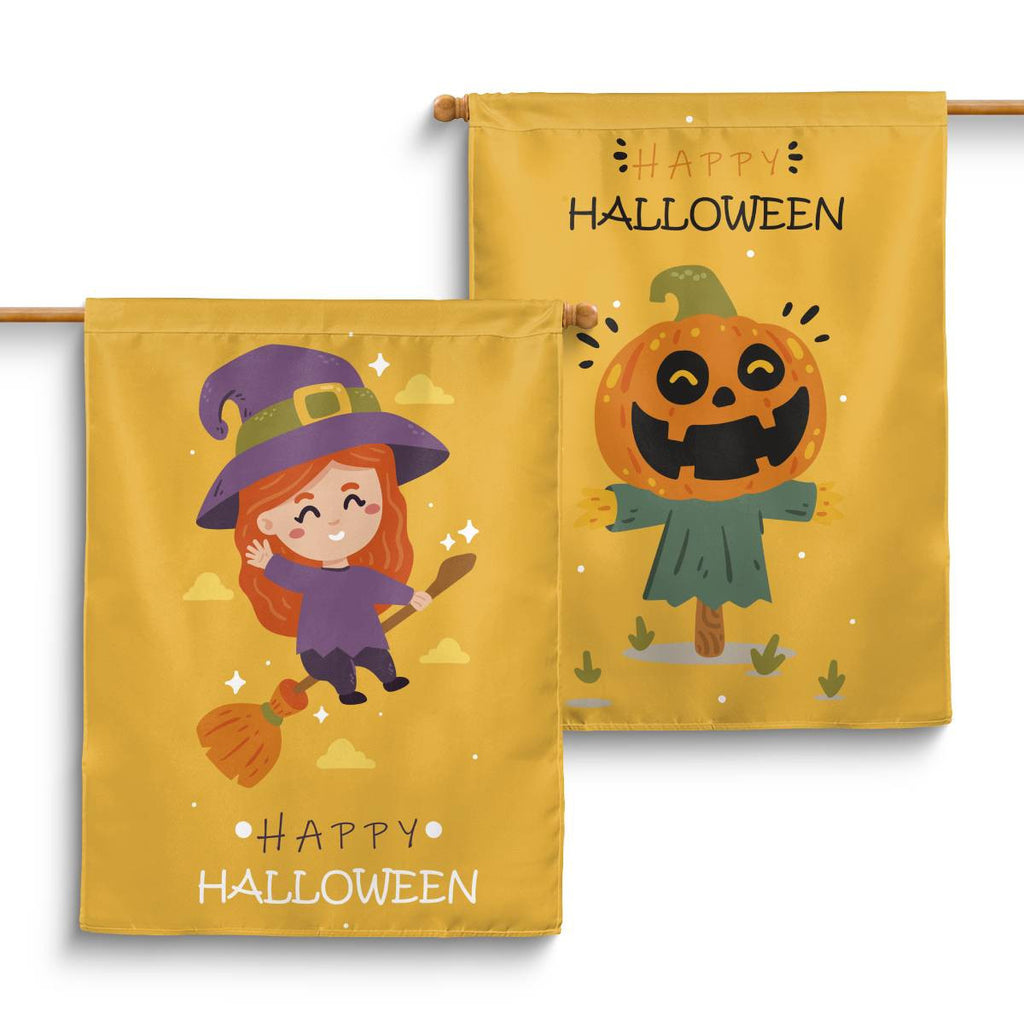 Happy Halloween Cute House Flag