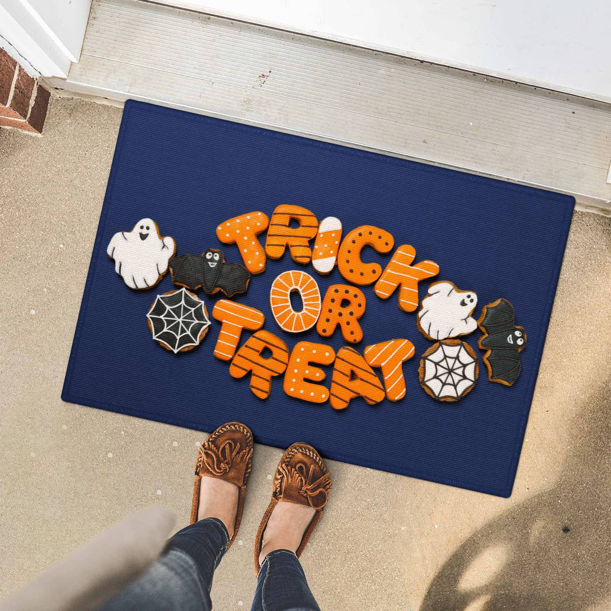 Trick Or Treat Cooke Door Mat